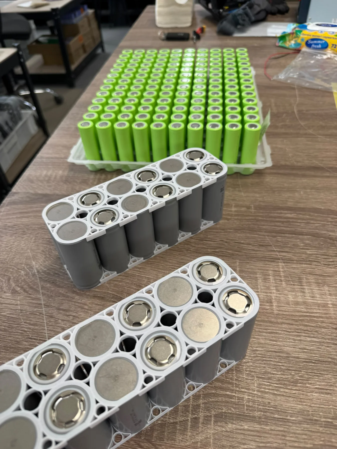 Vorbereitung zylindrischer Zellen in modularen Haltern